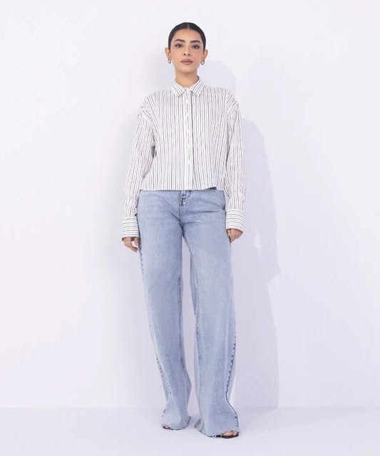 Striped Cropped Shirt