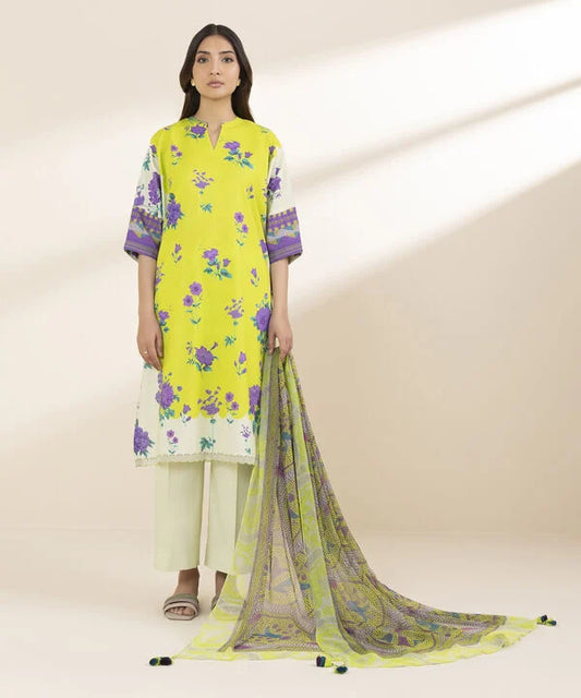 3 Piece - Printed Lawn Suit