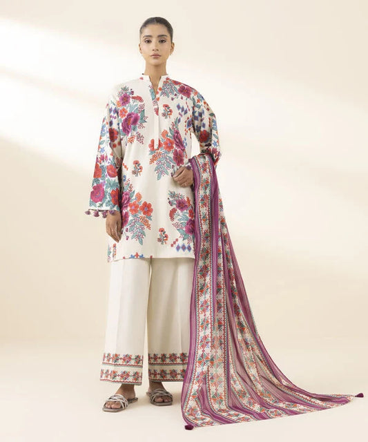 3 Piece - Printed Lawn Suit